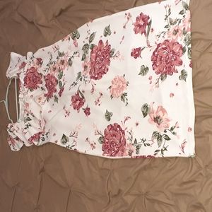 Floral print below the knee dress